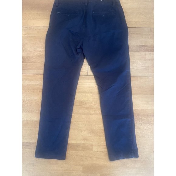 Untuckit Chino Casual Pants Navy Blue Mens 32x30 Straight Fit Pockets Polyester - Picture 7 of 7